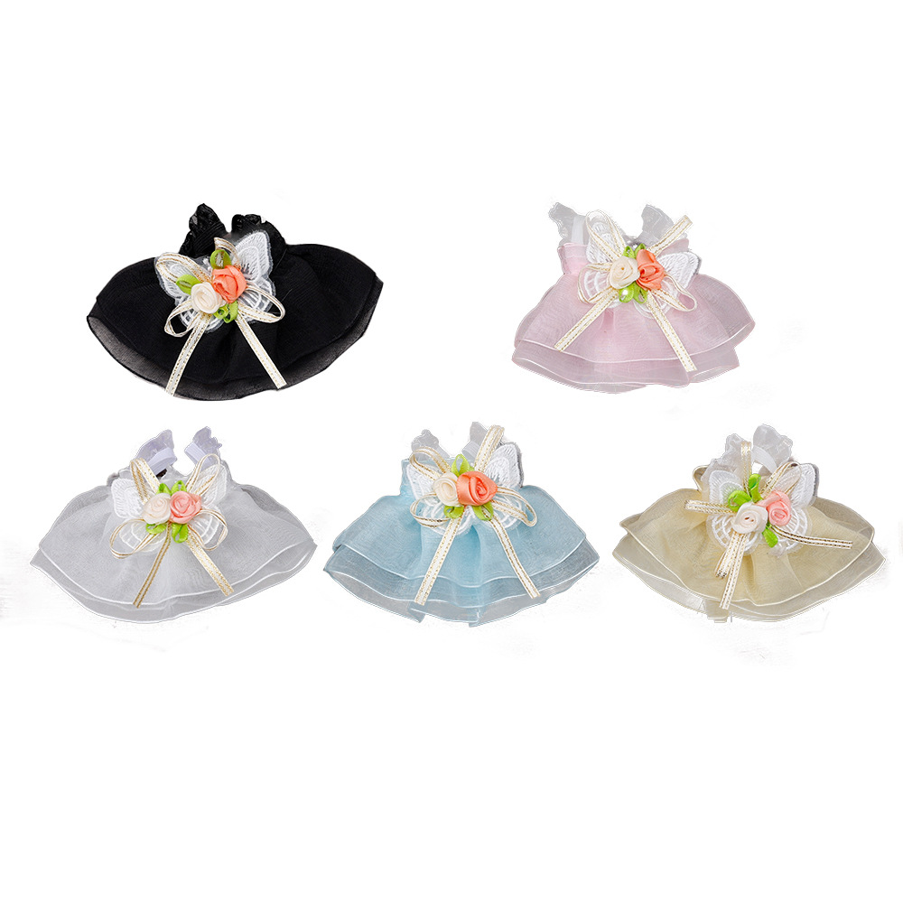 Spring new bow rose net chiffon dress Zsiga Gazi Jie action Doll Gazi Jie dress replacement outfit Item Picture
