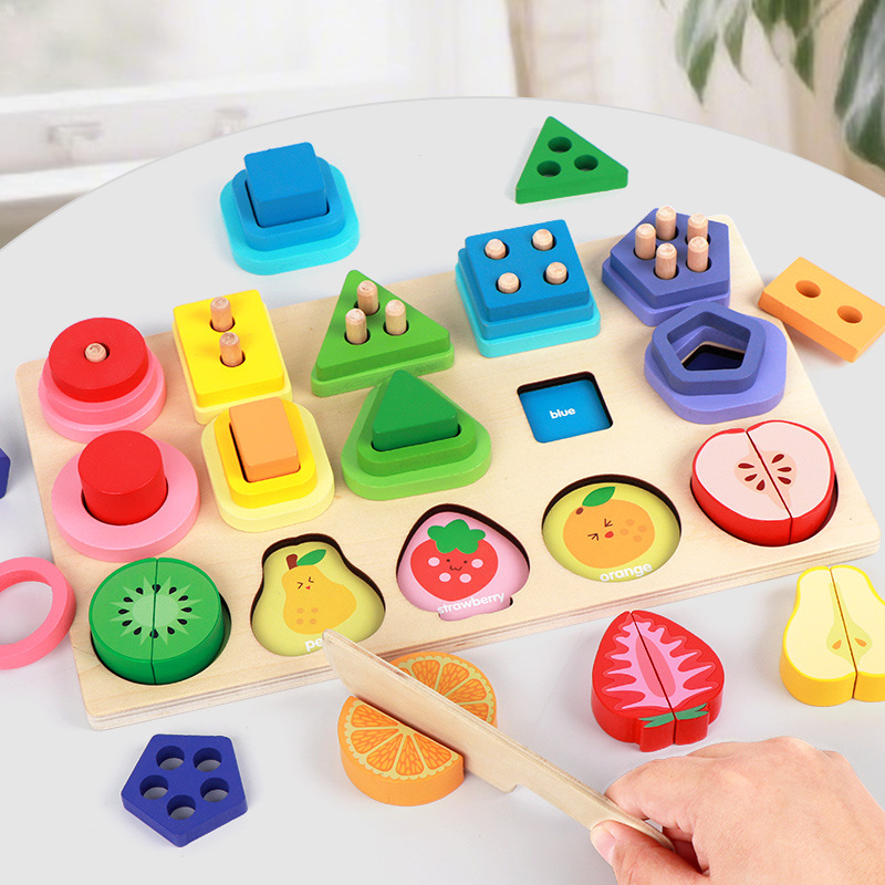 Five sets of column-shaped matching building blocks for early childhood enlightenment and intelligence development, children's early education toys, science and education geometry, intelligence development Application Scenario