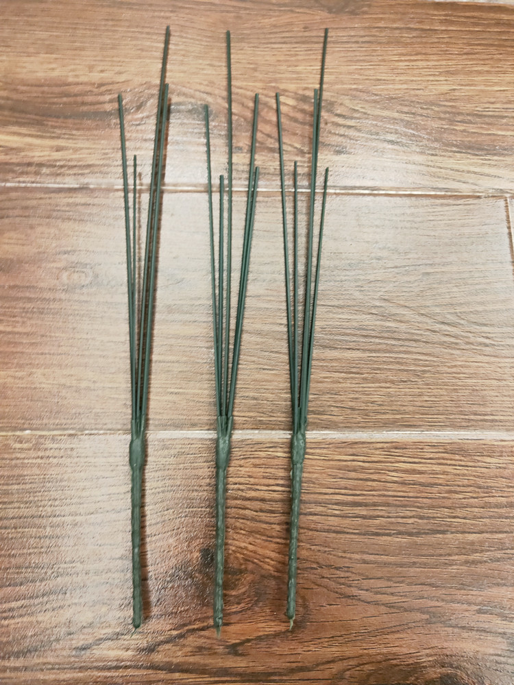 厂家仿真花枝花杆绢花配件加硬广东五头36CM办公文化园艺用仿真盆栽