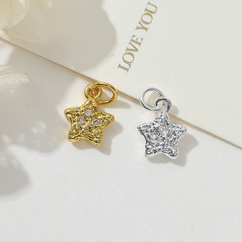 Direct sales and wholesale of DIY handcrafted bracelets, necklaces and earrings with sand gold color retention inlaid zircon materials from the manufacturer details Picture