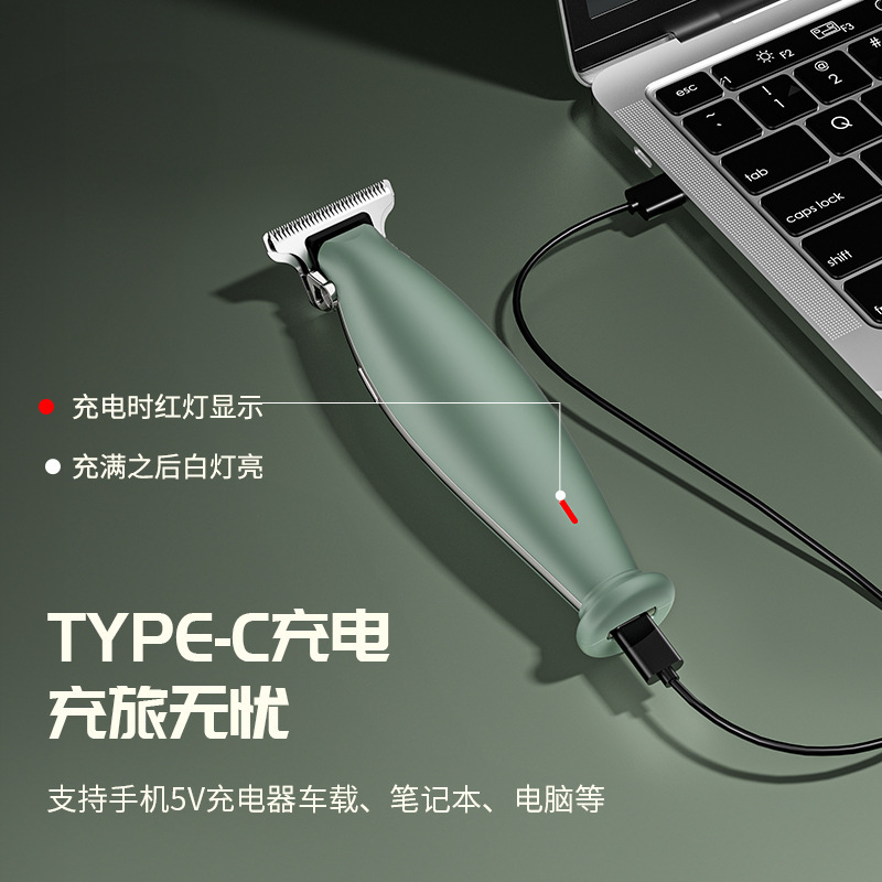 跨境新款电动理发器专业雕刻油头快充TYPE-C发廊家用电推剪厂家电推剪个护电器
