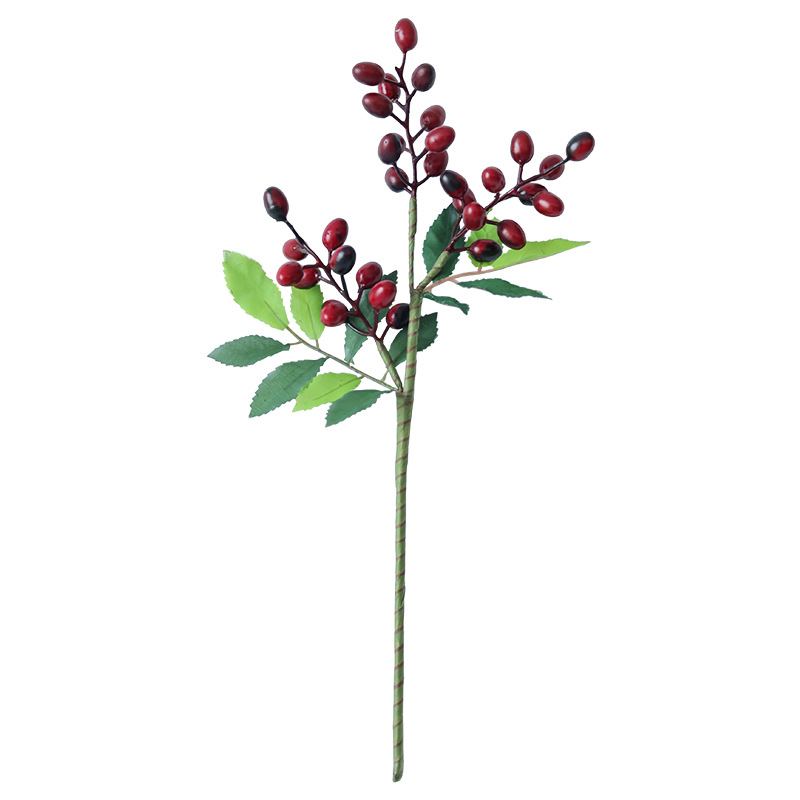 仿真圣诞浆果橄榄枝橄榄果北欧家居装饰摆件摄影道具人造果实办公文化园艺装饰品详情图5