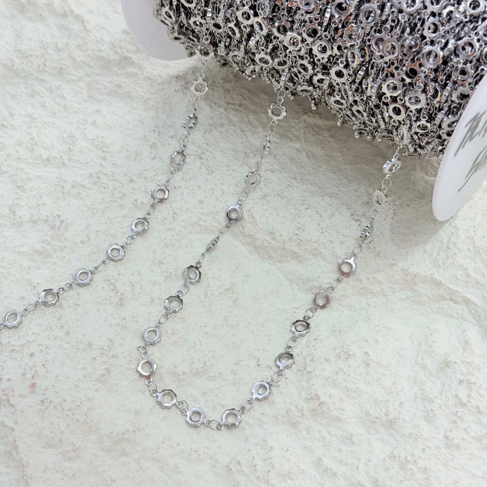 Stainless steel color gear chain DIY jewelry accessories, handcrafted necklaces and bracelets, semi-finished raw materials, chain accessories Item Picture