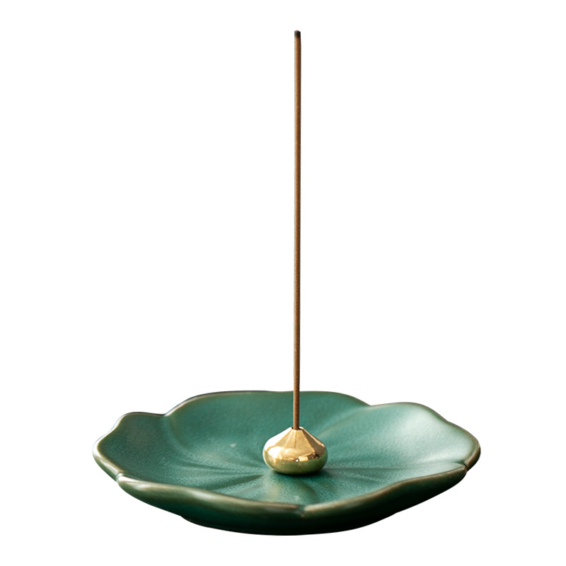 Chinese-style Zen-inspired incense stick base, sandalwood incense holder, Chinese-style household indoor aroma diffuser, mini water-drop incense tray, handicraft gift Item Picture