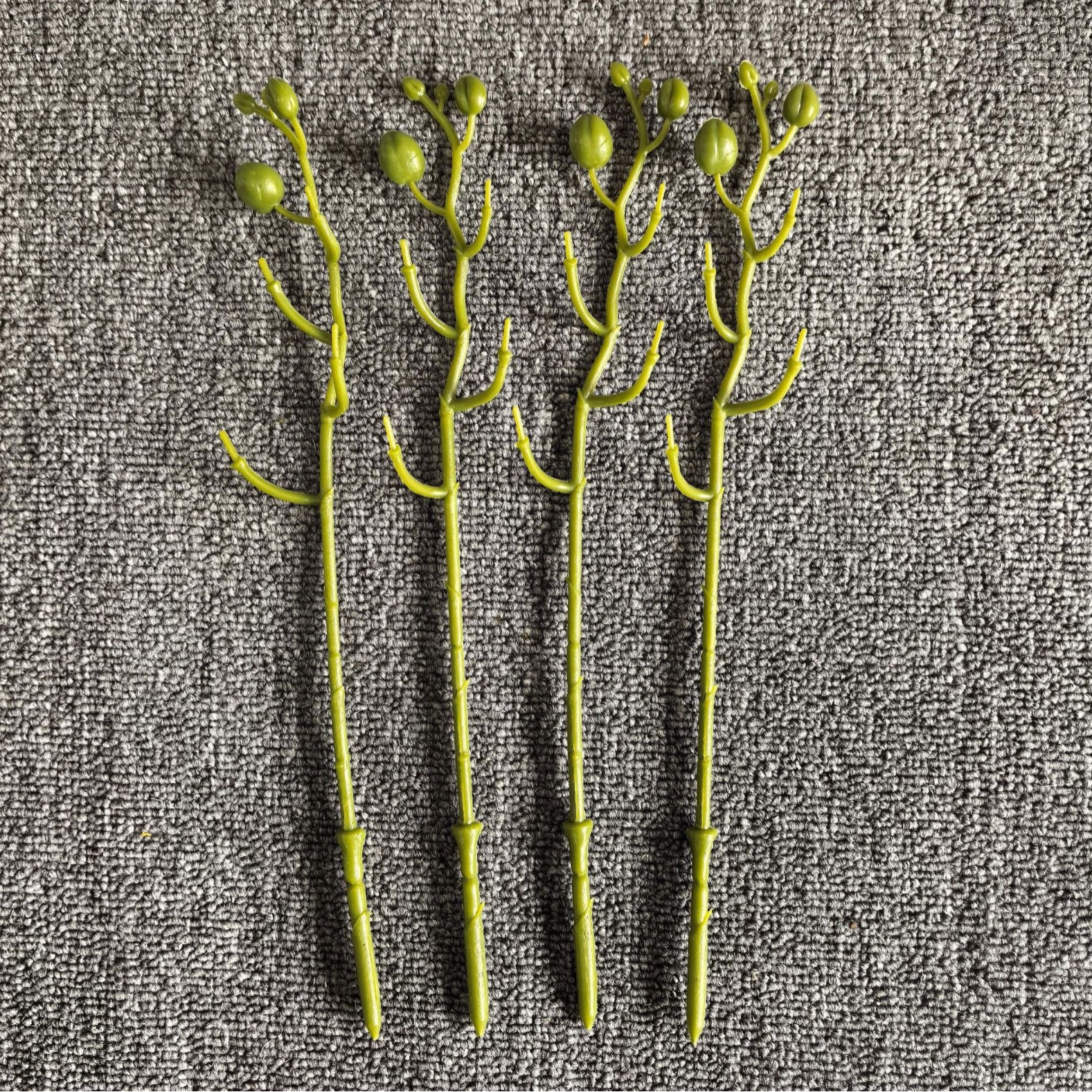 蝴蝶兰仿真花杆4头9头塑料插花植物花枝配件办公文化园艺装饰产品图