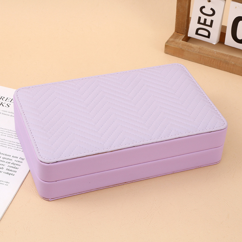 Light luxury anti-oxidation velvet jewelry storage box, multi-layer separation ring, earring, stud, organizing box, dust-proof daily necessities