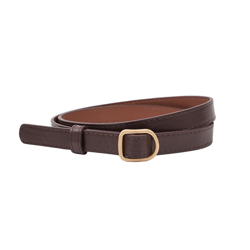 Factory direct sales of women's needle-buckle fine belts, summer jeans, versatile ins style decorative belts, clothing accessories Item Picture