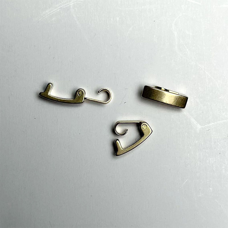 Copper bullet-shaped bracelet buckle, necklace buckle, connecting buckle, DIY handcrafted buckle, jewelry accessory, 18mm