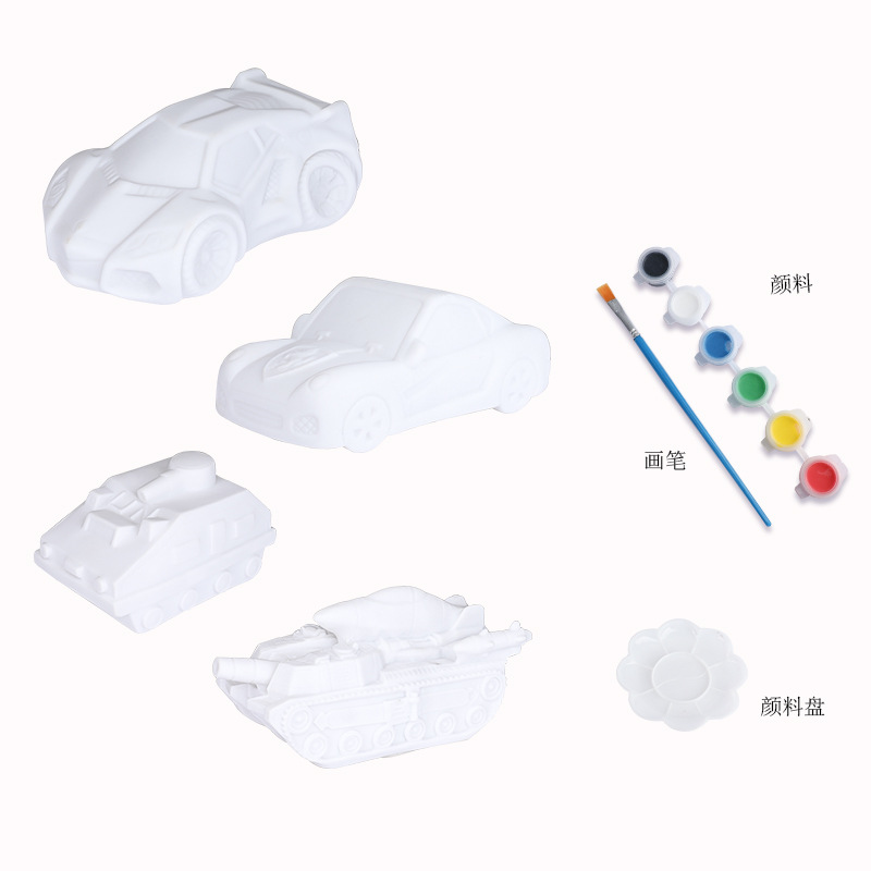 Cartoon creative coloring cards, children's DIY car graffiti cognitive hands-on toys, car model Diy coloring toys Application Scenario