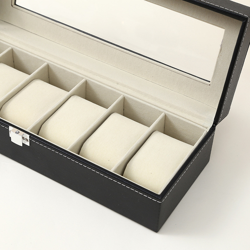 New leather watch storage box, large-capacity detachable wristwatch display box, jewelry bracelet organizing box, daily necessities dust-proof jewelry rack, jewelry box, jewelry bag Application Scenario