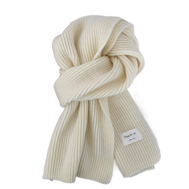 2025 New Korean-style InS-style knitted scarves, thickened woolen shawls for male and female students and couples, fashionable and warm scarf clothing accessories Item Picture