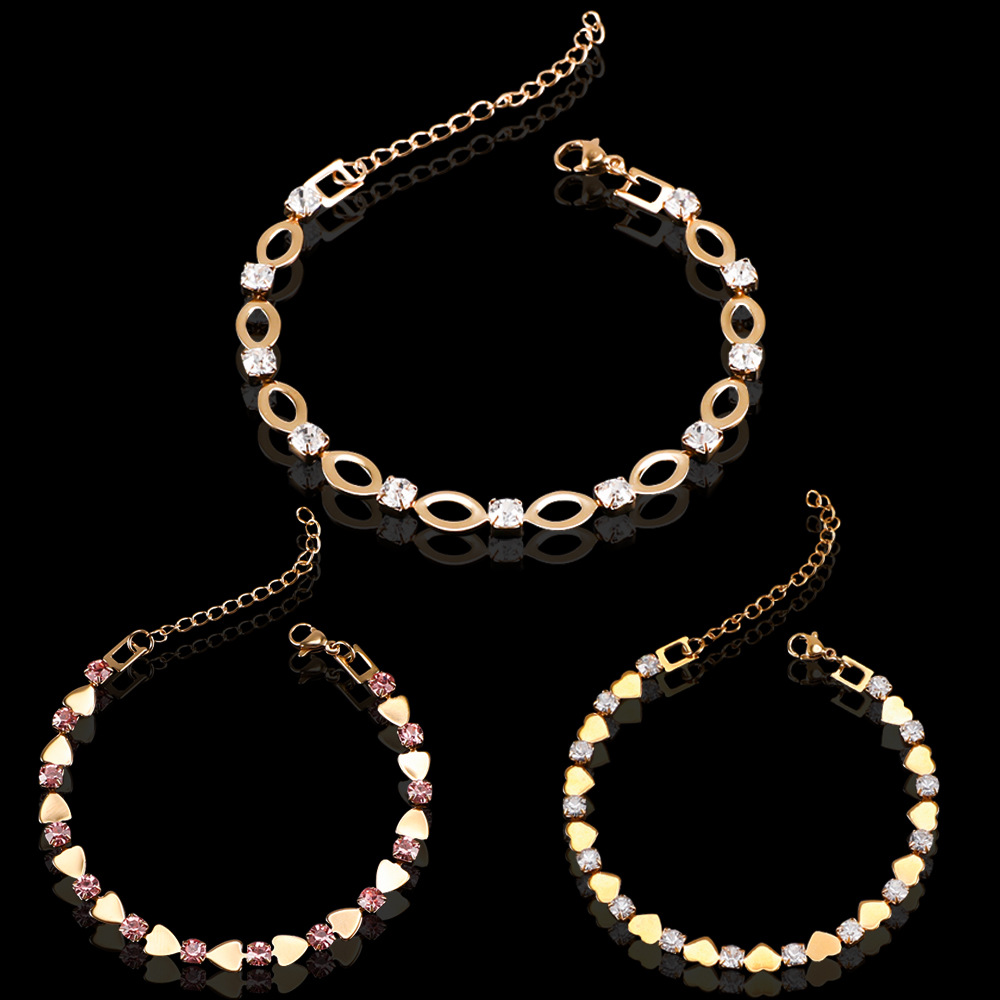 夏季外贸不锈钢女士轻奢爱心镶嵌锆石椭圆镂空项链ins风高级感不掉色饰品