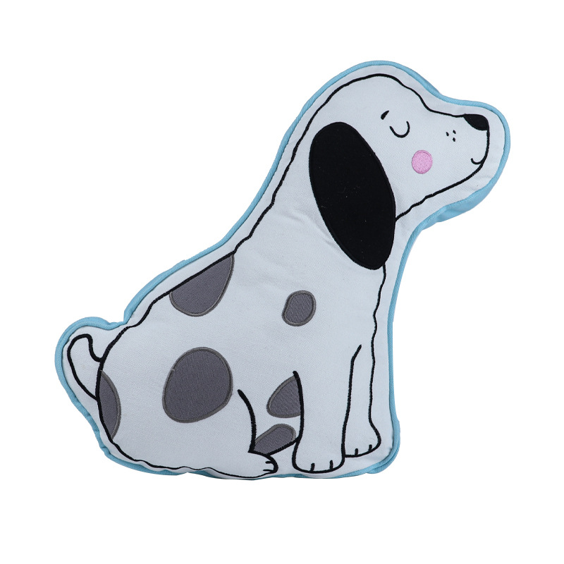 European-style, irregular-shaped dog plush cushions, sofa cushions, custom-made embroidered dolls, cushions, towels, and personalized embroidered cushions Item Picture