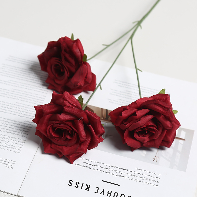 仿真假花新款红色系婚礼婚庆装饰路引花户外拍摄道具软装绢花婚庆用品婚礼拱形门详情图4