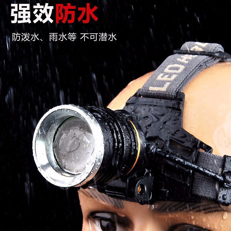 White laser zoom headlamp, high-intensity charging head-mounted long-range miner's lamp, LED fishing lighting flashlight P70 for both outdoor and indoor use Specification image