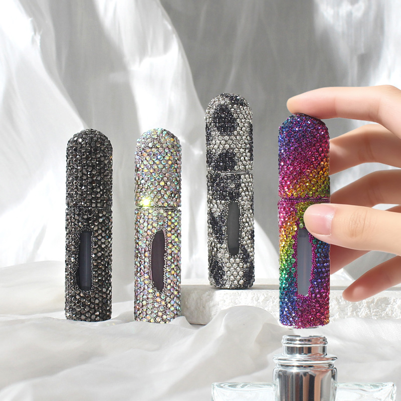 Cross-border diamond-encrusted 5ml perfume, bottle-filled mini spray, travel small empty bottle, jewelry bracelet accessory Specification image