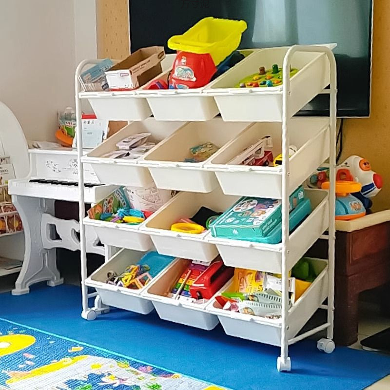 置物架/厨房用具/金属折叠款置物架/货架/小推车储物架产品图