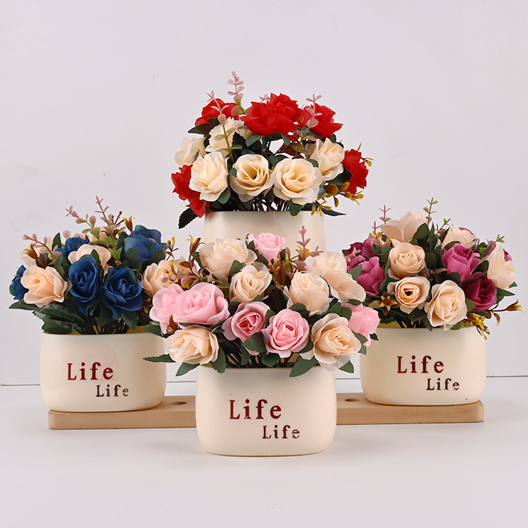 仿真绿植花卉摆设客厅餐厅桌面装饰办公室仿真盆栽家居绿植摆件文化园艺用品