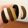 Retro style, high-elasticity hair tie, durable hair band, seamless leather band, new high ponytail bun headwear for women Specification image