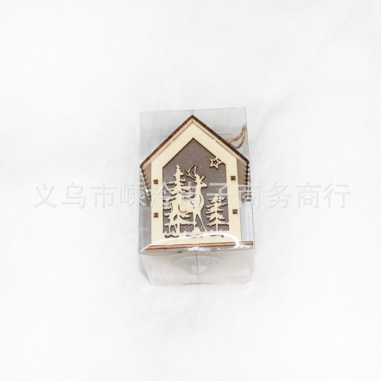 Christmas decoration, large wooden house base with light, Christmas supplies, PVC lighting fixtures, lighting table lamps, night lights, decorative table lamps details Picture