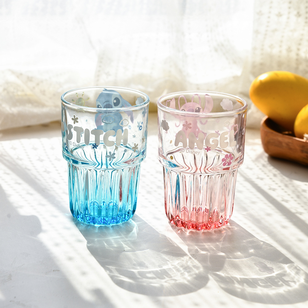 Creative cartoon Angel Glass vertical pattern Double Festival cups, cute birthday gifts, drinking cups, breakfast milk cups wholesale Application Scenario