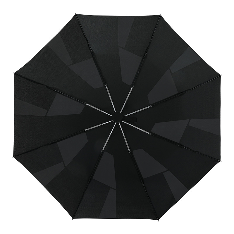 Wholesale advertisement of three-fold 8-bone non-folding patch fully automatic umbrella, business umbrella, wind protection, sun protection and rain protection Item Picture