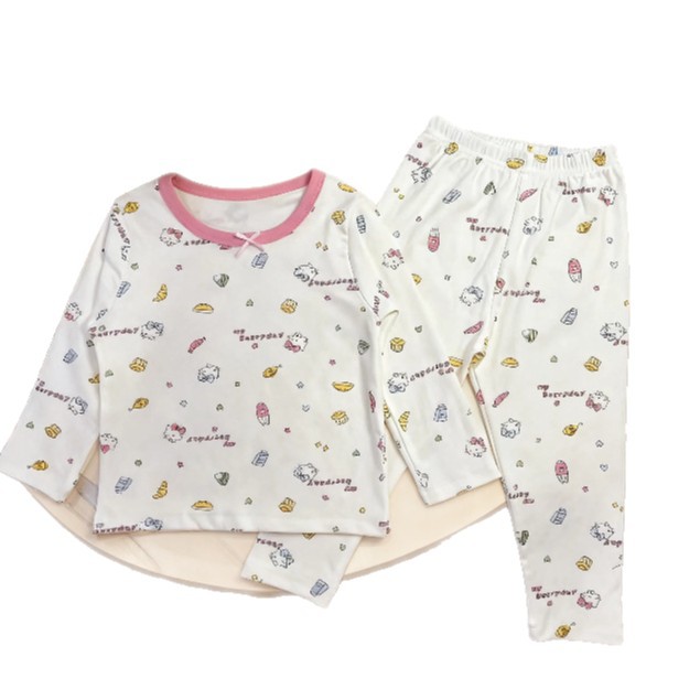 童装/儿童家居服/睡衣冬/睡衣卡通/儿童家居服秋冬白底实物图