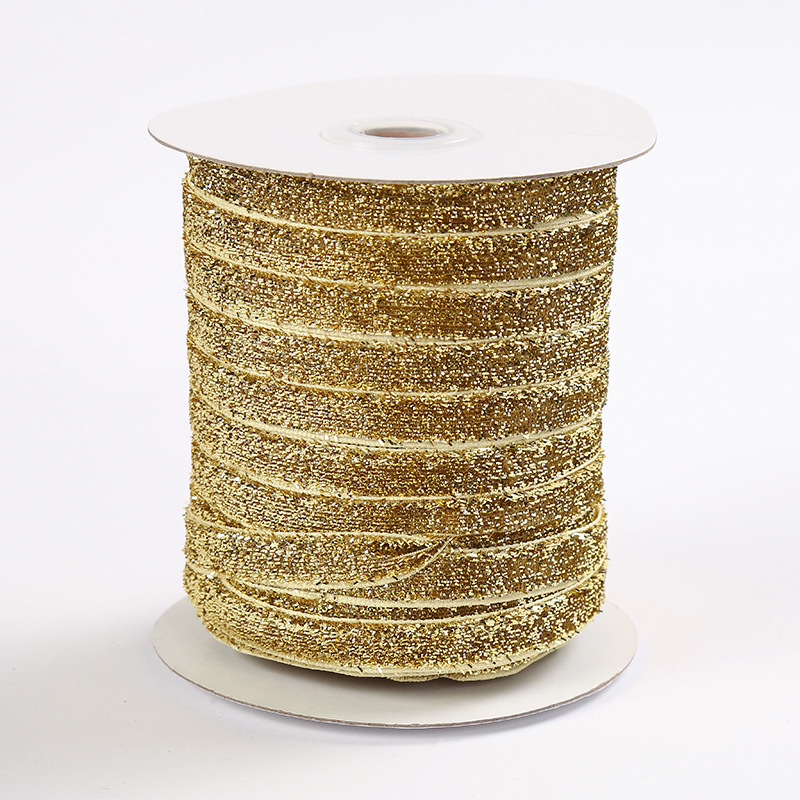 We offer wholesale of various specifications of colored scallion velvet ribbons, gold and silver scallion thread ribbons, bow ribbons, and office cultural atmosphere decoration ribbons and ribbons Specification image