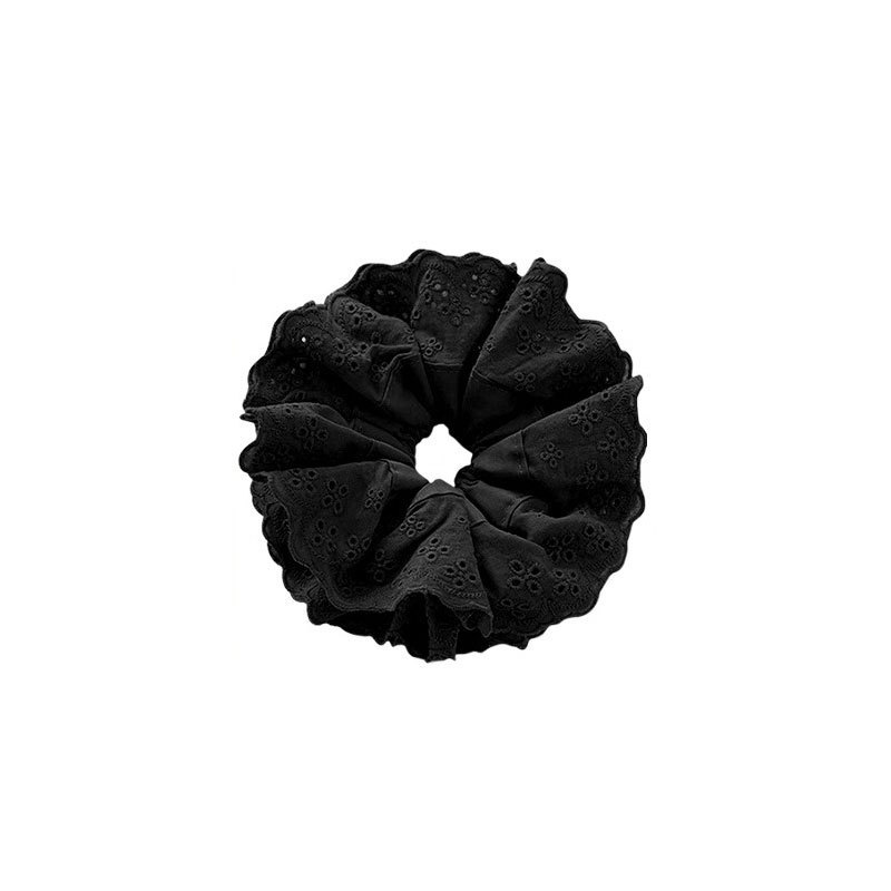 2024 New style of elegant lace large hair band, women's red hair tie, hair flower, large intestine hair accessory, headwear and accessories Item Picture