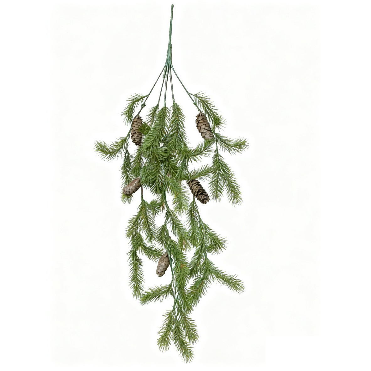 亚马逊跨境仿真松针植物配件圣诞节摄影拍照装饰办公园艺仿真枝叶树