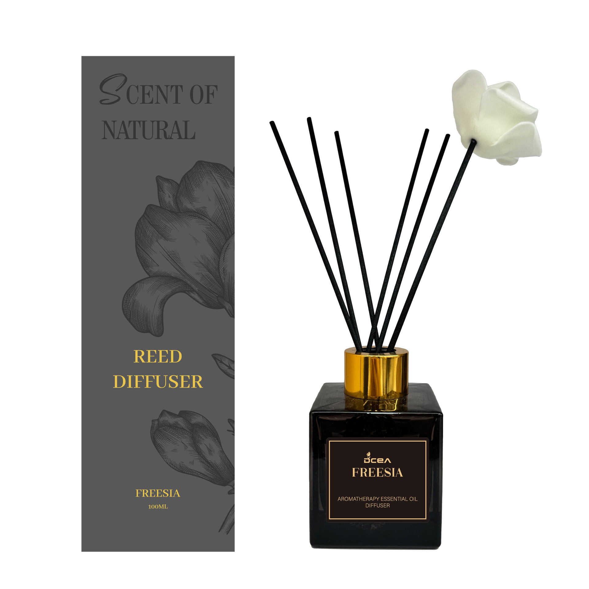 Black square bottle aromatherapy essential oil, bedroom and living room aromatherapy ornaments, home perfume, supermarket quality, flameless aromatherapy diffuser Item Picture