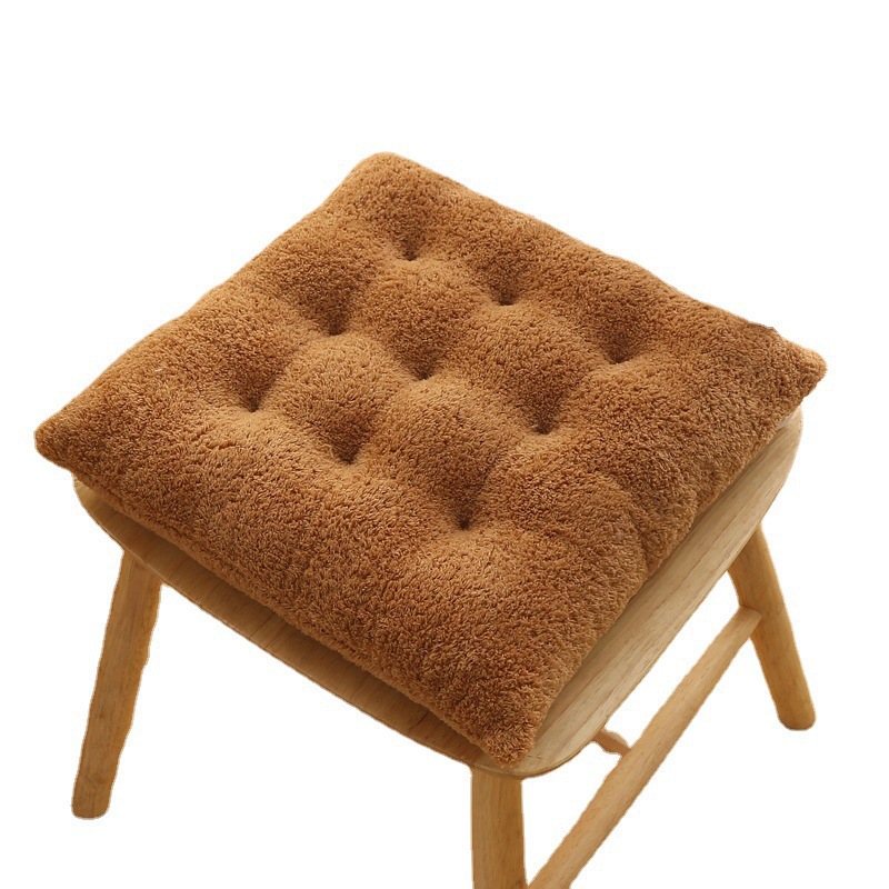 Thickened skin-friendly plush seat cushions, home, office, student seat cushions, car seat cushions, comfortable anti-slip cushions, bottom cushions, seat cushions Item Picture