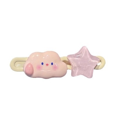 Sweet star duckbill clips, children's yellow broken hair clips, dopamine-style cute bangs clips, hair accessories wholesale Item Picture