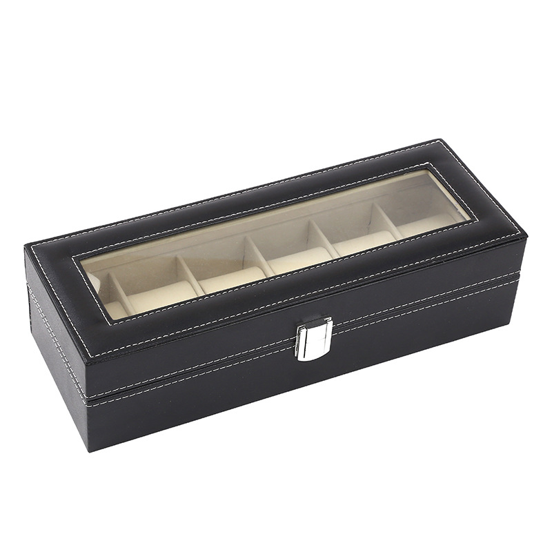 New leather watch storage box, large-capacity detachable wristwatch display box, jewelry bracelet organizing box, daily necessities dust-proof jewelry rack, jewelry box, jewelry bag Item Picture