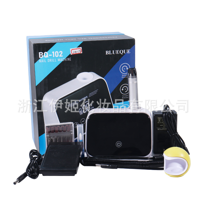Xiaohongshu's same style nail art hollow cup grinding machine, 35,000 RPM charging portable nail removal tool, special hardware pneumatic grinding machine for nail salons Item Picture