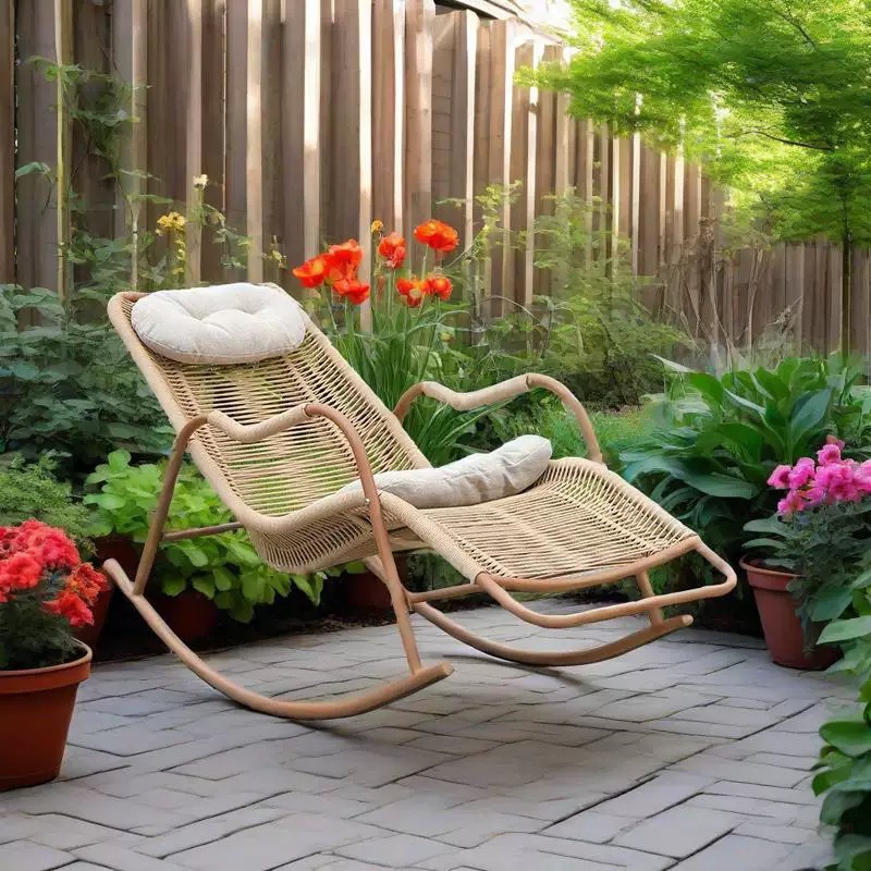 懒人摇摇椅藤制躺椅大人午休沙发户外庭院露台逍遥椅阳台休闲摇摆