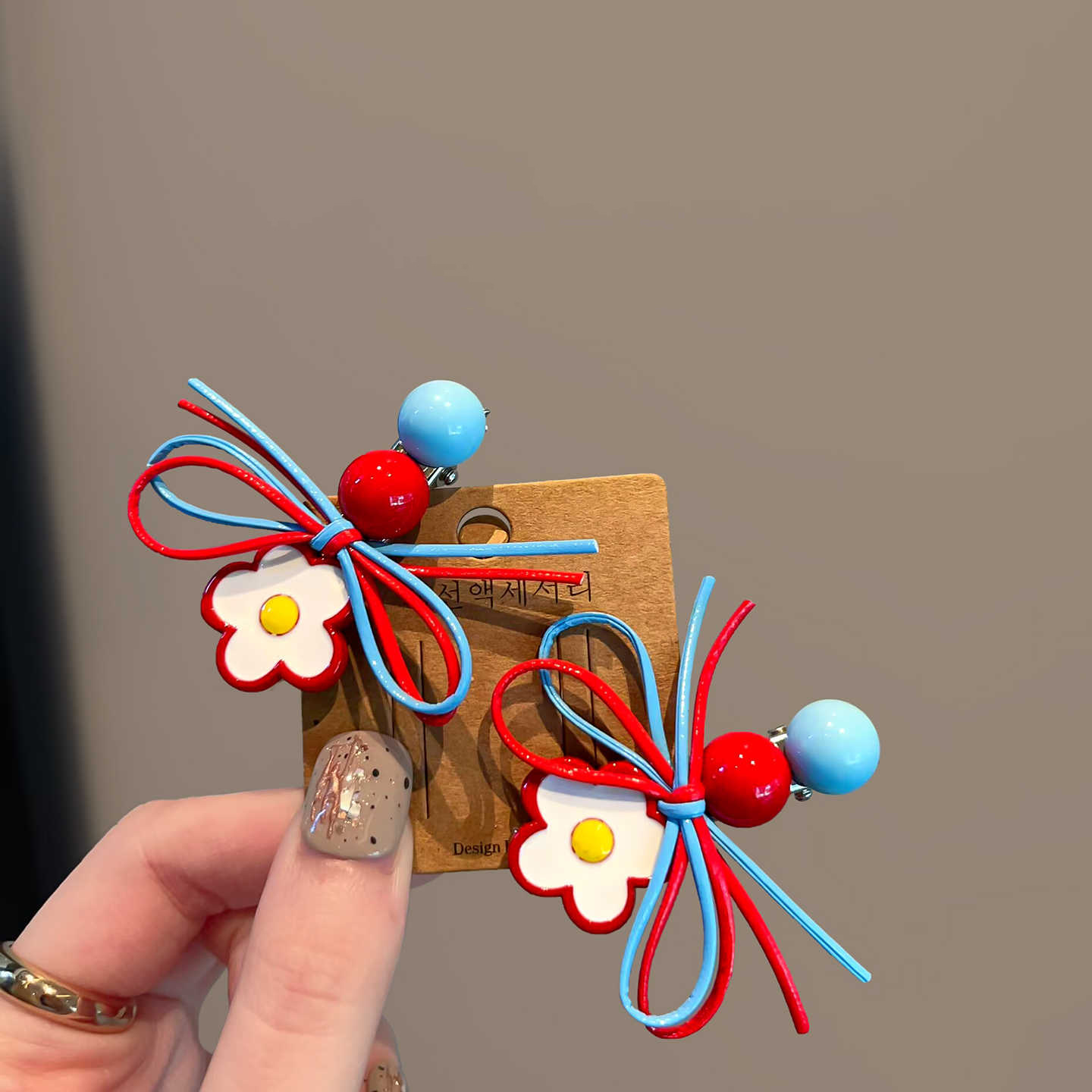 韩国东大门甜美花朵蝴蝶结发夹小女孩刘海碎发扎发发饰新款头饰