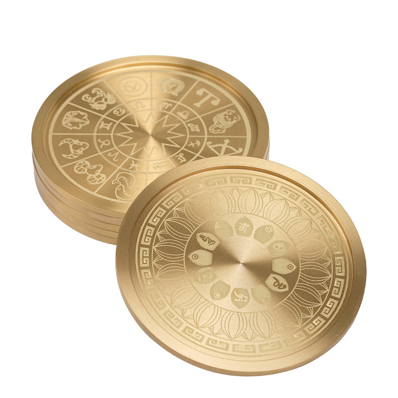 Brass nine-hole incense base, auspicious cloud lotus base, household temple offering incense plate manufacturer wholesale, handicrafts, gifts, religious supplies Item Picture