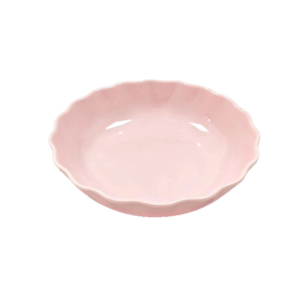 Melamine single-color lace round plate, commercial imitation porcelain cooking soup plate, fruit plate, suitable for restaurants and eateries Item Picture