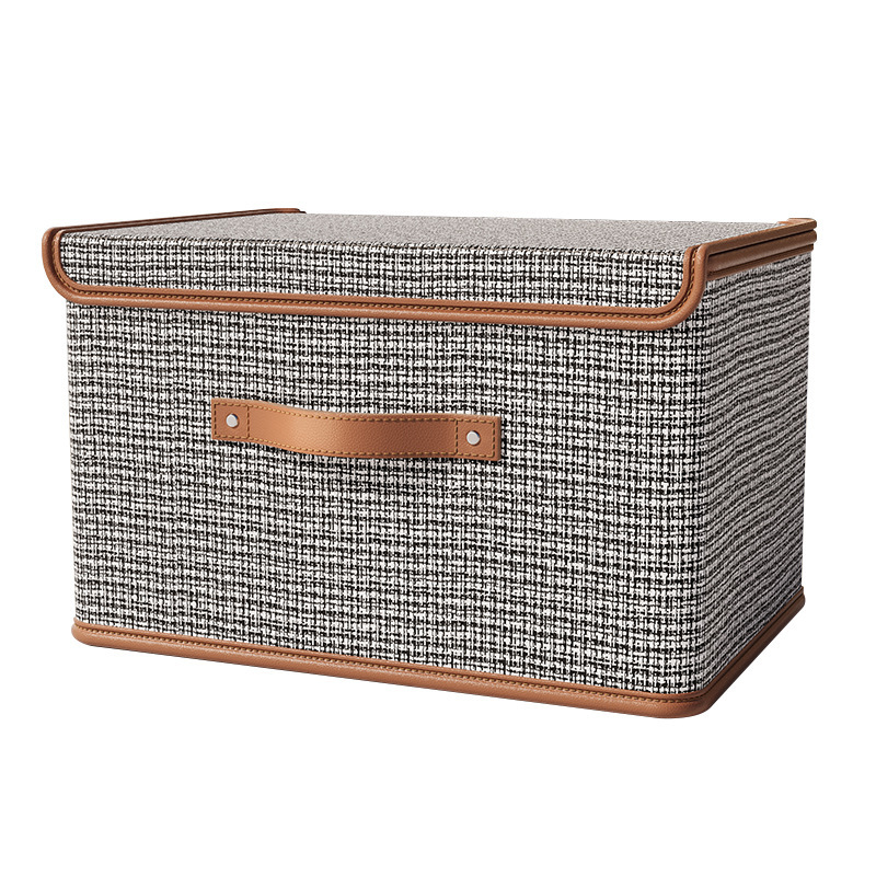 A small Xiangfeng flip-top large Oxford cloth storage box with a lid, a perfect tool for organizing clothes, and a household dust-proof box basket Item Picture