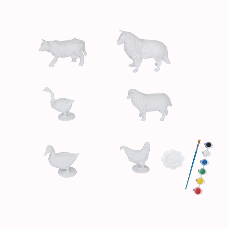 Cartoon creative coloring cards for children, DIY farm animal doodling, cognitive hands-on DIY coloring toys Application Scenario
