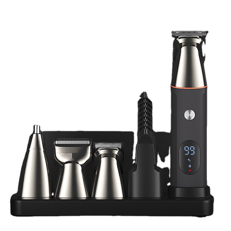 Transfronterizo nuevo tipo de corte eléctrico para hombres pantalla LCD barbero pusher barbero eléctrico doméstico barbero barbero Item Picture