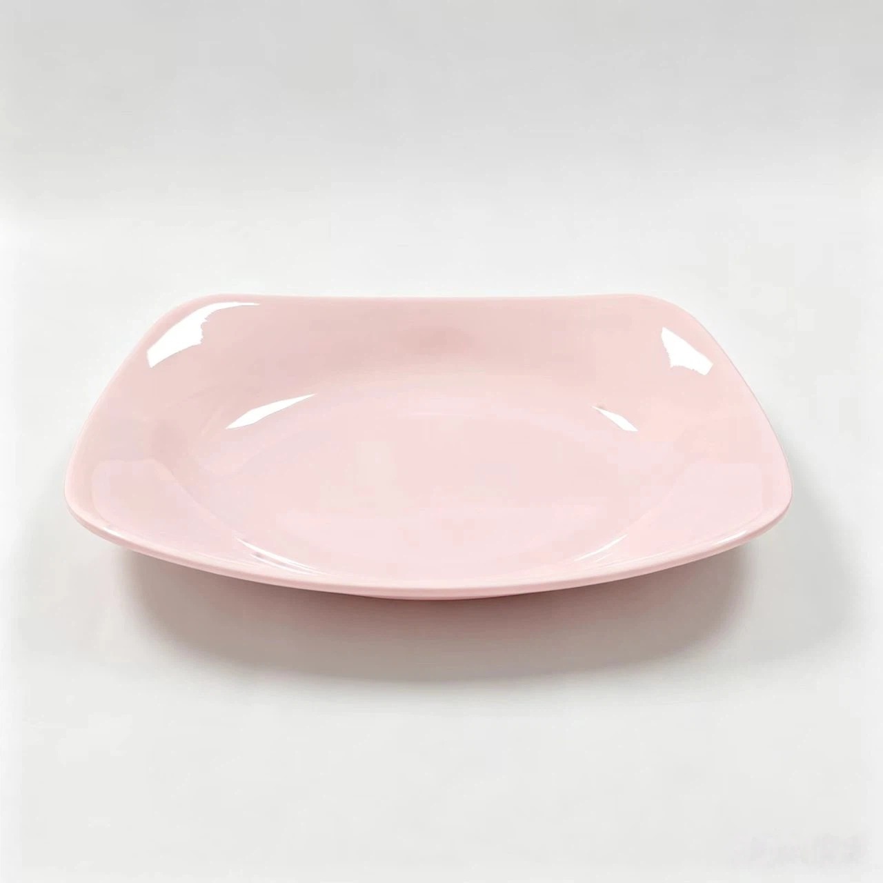 Melamine single-color square plates, commercial imitation porcelain cooking, barbecue, soup plates, restaurant tableware Specification image