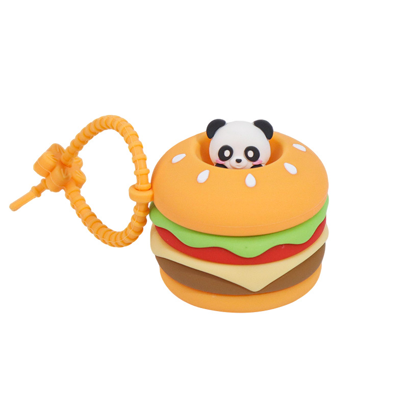 Cartoon animal silicone kneading fun food-grade children's stress-relieving toys, bags, pendants, keychains, new and unique toys Item Picture