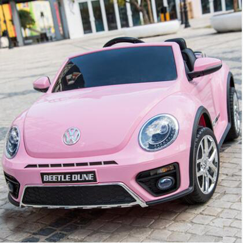 甲壳虫儿童四轮电动车可坐人遥控童车宝宝玩具车适合1-3岁男女孩母婴用品