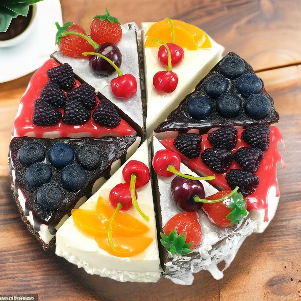 Triangular cut cake model display, home decoration, PMK-V model room shooting props, cost-effective and beautiful pastry and snack decoration items details Picture