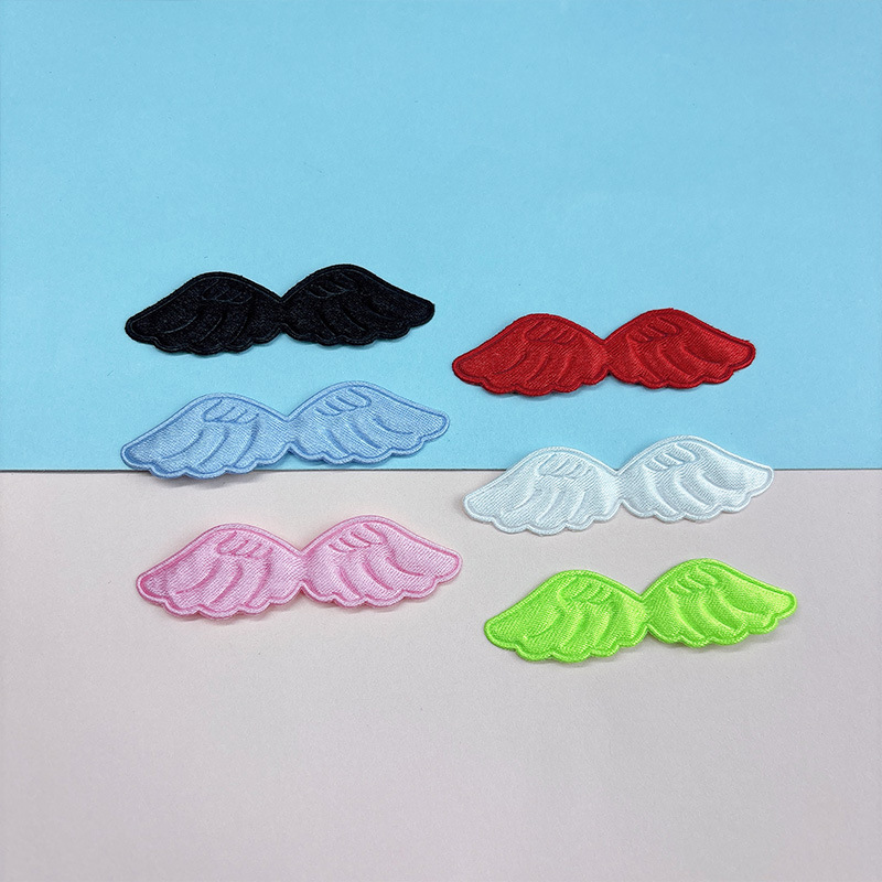 超声波压花天使翅膀布贴DIY饰品配件发饰材料袜子内衣服装辅料