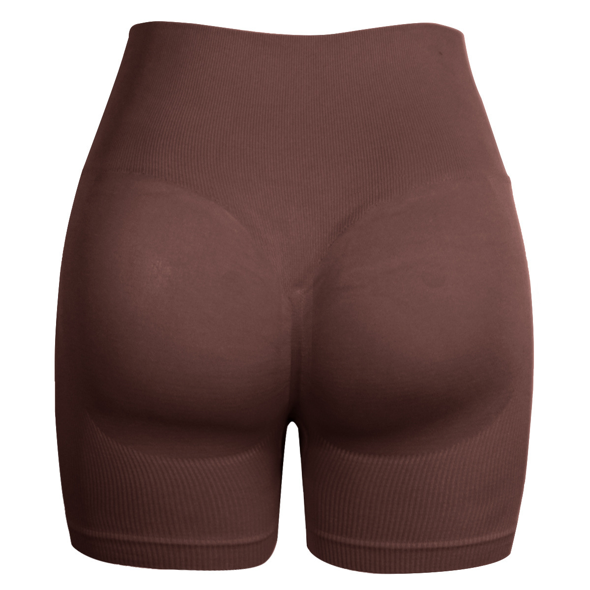 Cross-border seamless threaded peach shorts, hip-lifting yoga capri pants, super elastic slimming sports running fitness pants for women details Picture