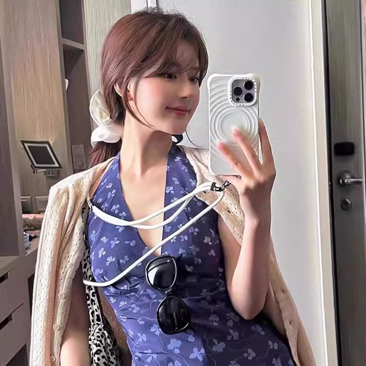 Zhao Lusi's new 2025 Korean-style windmill square scarf headband for women, featuring a stylish large checkered large intestine hair band and fat intestine hair accessory details Picture