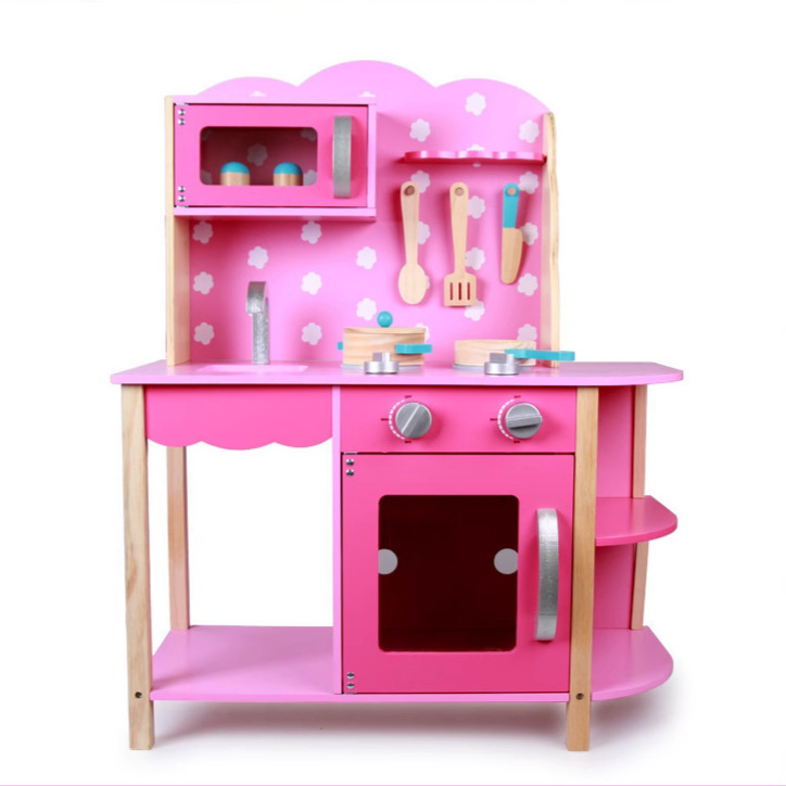 Wooden role-playing kitchen simulation kitchenware set, children's cooking and cooking stove toys, birthday and Children's Day gifts, kitchen toys details Picture